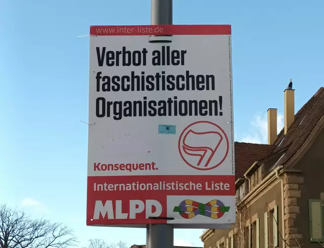 Schon heute kann die AfD entsprechend dem Potsdamer Abkommen und Grundgesetz verboten werden. Dieses Abkommen legte fest, dass als Lehre aus der Geschichte alle Nazi-Organisationen, ihre Nachfolger und ihre Propaganda zu unterbinden sind. Bild: aus dem Bundestagswahlkampf 2025 | Foto: MLPD