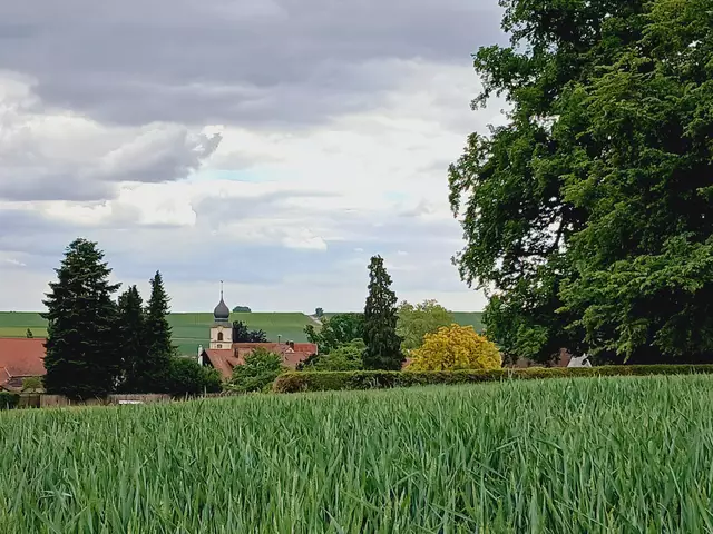 Kurz vor dem Ort spitzt schon der Kirchturm heraus.   | Foto: sigischlottke