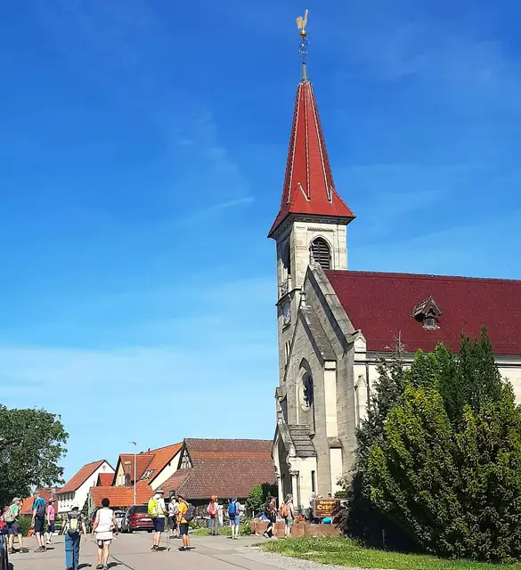 Besichtigung von Prevorst, das zugleich die höchstgelegene Ortschaft vom Kreis Ludwigsburg ist. | Foto: Isolde Reitz