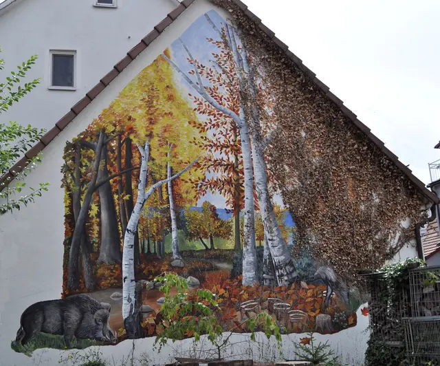 Ein Wandgemälde an einer Hauswand in Eberstadt | Foto: Daniela Somers