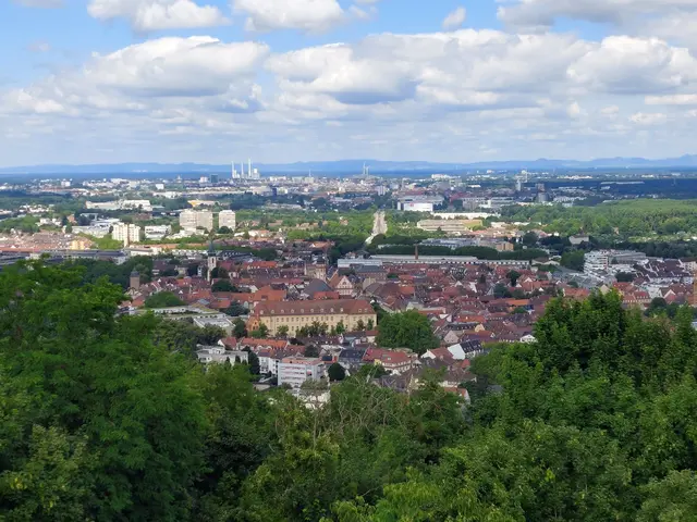 Schon von oben begeistert die Dächerlandschaft der Durlacher Altstadt die Kneippianer*innen. | Foto: Foto privat