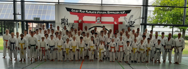 Teilnehmer beim GKVBW-Tag in Eppingen (ganz rechts Christian Schollenberger neben Matthias Schäfer mit Urkunde) | Foto: Karateverein Eppingen