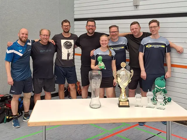 Erschöpft wegen der Wärme aber zufrieden mit dem Turnier TTC 1 &amp; 2 | Foto: E. Rosendorf