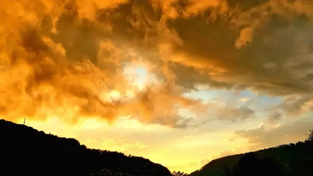 Dramatischer Abendhimmel über Braunsbach. | Foto: Ralf Röser