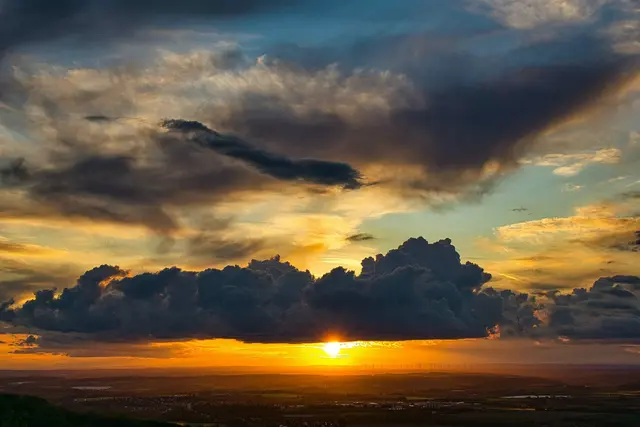 Sonnenuntergang in Waldenburg mit tollen Wolken. | Foto: Matthias Heger
