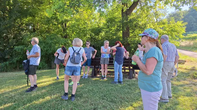 Verschnaufpause an der schönen Aussicht Lehrensteinsfeld | Foto: Monika Breusch