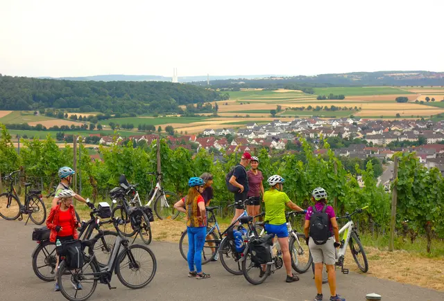 Herrlicher Aussichtspunkt am Calvarienberg oberhalb von Gundelsheim. | Foto: Isolde Reitz