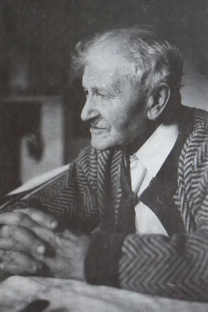 Landwirt und Dorfpoet Heinrich Bader  (1898 - 1993)
Portrait: Fotograf Roland Bauer, Braunsbach-Winterberg | Foto: Reproduktion eines Fotos von Roland Bauer