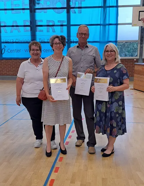 von links nach rechts:
Doris Baumann, Stefanie Federolf, Roland Stapf, Uschi Greth-Zubke | Foto: Sportkreis Hohenlohe