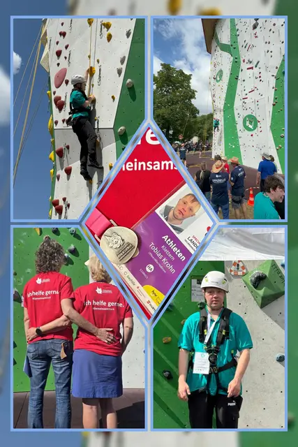 Tobias in der Kletterarena | Foto: FSV Behindertensport