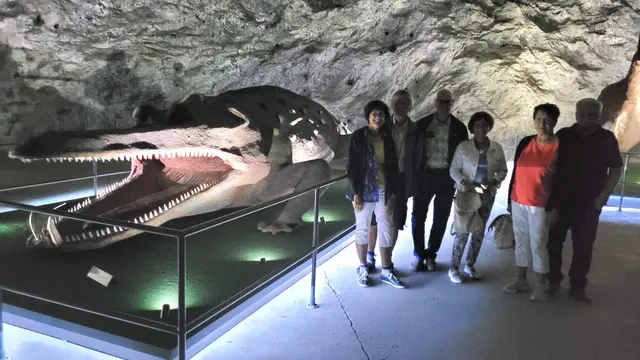 Mastodonsaurus, Schädellänge 1,5 m (ernährte sich von Fischen und kleinen Sauriern; Menschen gab es noch nicht) | Foto: Harald Specht