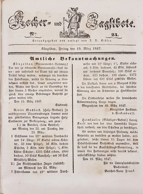KoJaBo vom 19. März 1847 | Foto: Eigene Aufnahme