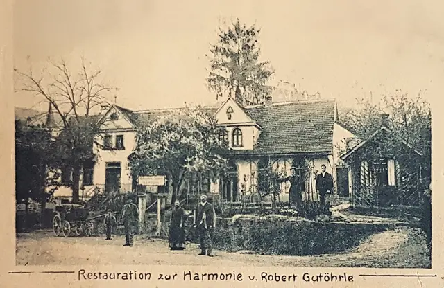 Ausschnitt aus Ansichtskarte von Kocherstetten (Poststempel 1905) aus dem Verlag des "Königlichen Hof-Photographen Wilhelm Klemm" (1859 - 1929) | Foto: Eigene Aufnahme