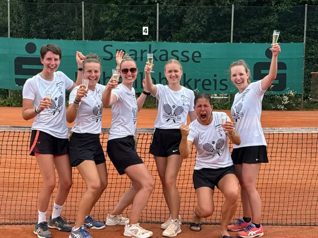 Starten in der Tennis-Verbandsliga durch: v.l. Jule und Kim Hauser, Sabrina Keßler, Luisa Lichtenwald, Lara Amler, Amelie Baur. Es fehlt: Franca Büchele. | Foto: TSG Hohenlohe