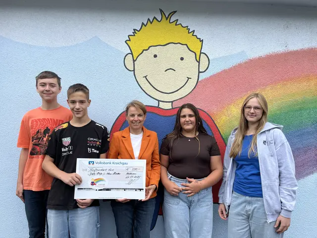 Bild: von links: Julian Pfeil, Linus Bachmann, Britta Emde, Dalia Kara und Elisabeth Schäfer  | Foto: Foto: Stiftung