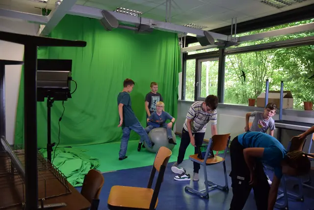 Arbeiten mit dem Green Screen | Foto: HBS