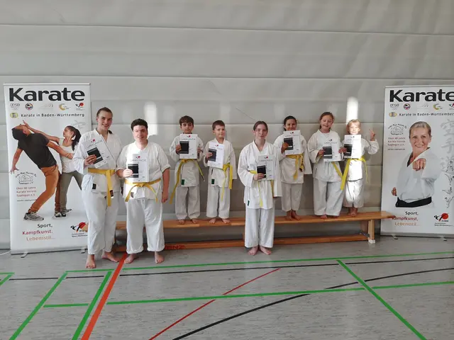 Die neuen Gelbgurte nach der erfolgreich absolvierten Gürtelprüfung. | Foto: Karateverein Eppingen