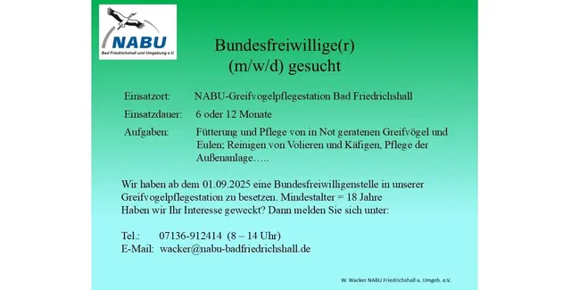 BFD | Foto: Wacker, NABU-Bad Friedrichshall u. Umgeb. e.V.
