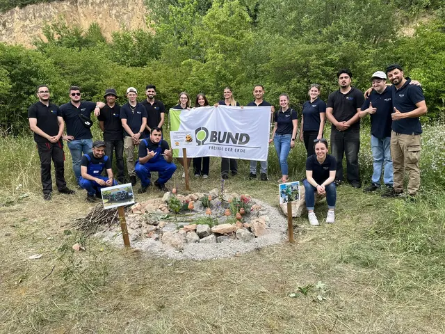 Tolles Resultat: Das Sandarium ist fertig, jetzt können die Wildbienen kommen! | Foto: Andreea Hohlweck/BUND