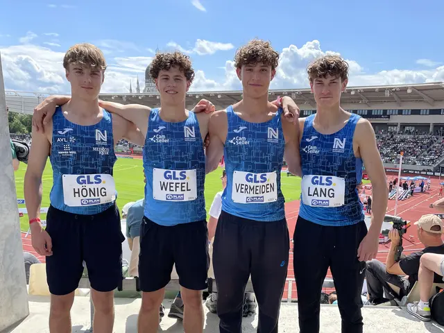 4*400m Staffel mit Janis Hönig, Julian Wefel, Mathys Vermeiden und Moritz Lang | Foto: Eigenes Bild