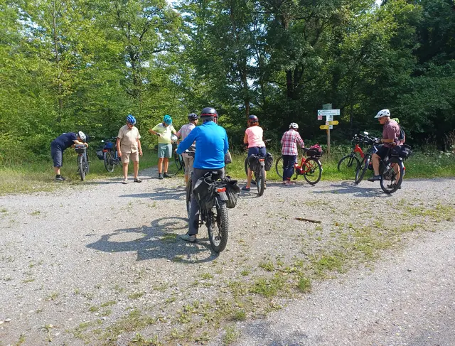 Nach der ersten großen Steigung wurde auch eine Pause eingelegt | Foto: E. Rosendorf