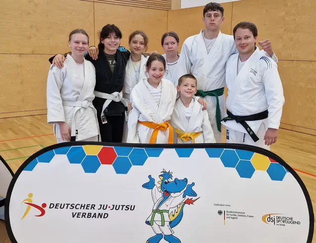 Das Lauffener Ju-Jutsu-Team. | Foto: Jonas Zimmer