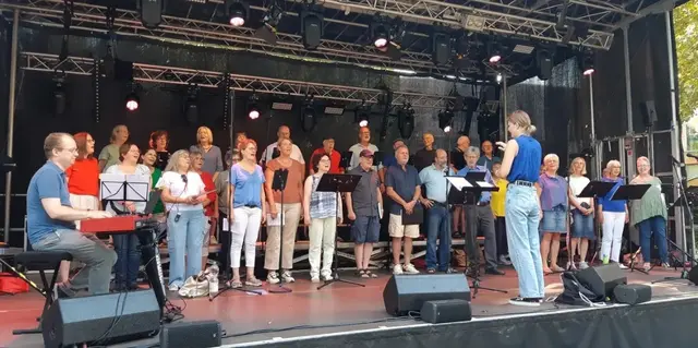 Scouts-Chor und PopGospelChor auf dem Ökumenischen Gottesdienst beim Ganzhornfest 2024 | Foto: Raphael Layher