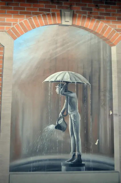 Der Hamballe als Malerei an einem kleinen Häuschen. | Foto: Daniela Somers