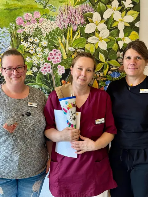 Pflegedienstleiterin Anne-Carine Münch, Auszubildende Olga Yershowa und Praxisanleiterin Martina Geppert (v.l.) | Foto: ASB Region Heilbronn-Franken