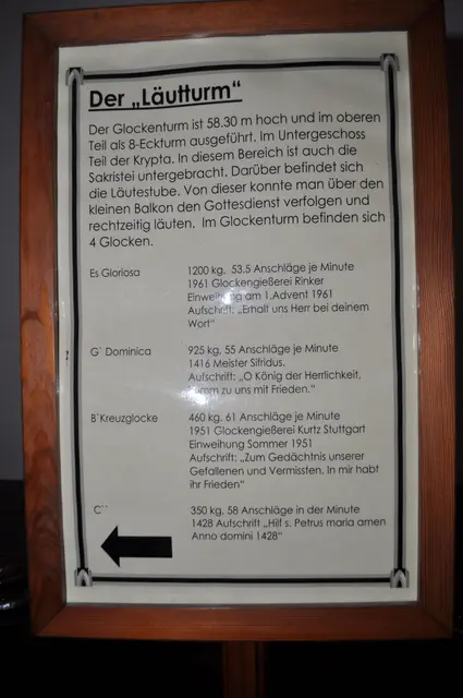 Eine Tafel zum Läutturm.  | Foto: Daniela Somers