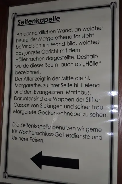 Erkärungstafel zur Seitenkapelle. (vorheriges Bild) | Foto: Daniela Somers