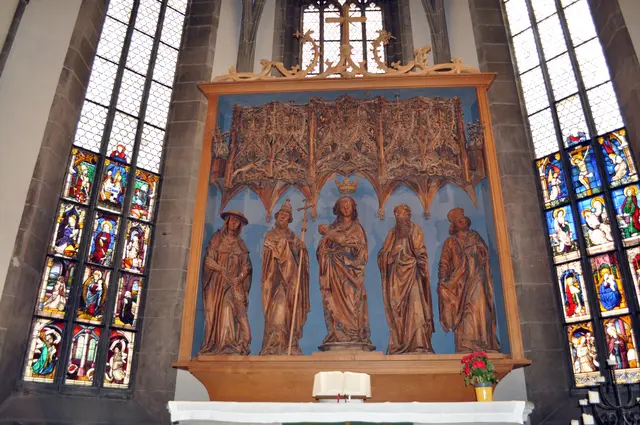 Hochaltar. Die Figurengruppe zählt zu den bedeutesten Kunstwerke der Spätgotik.  | Foto: Daniela Somers