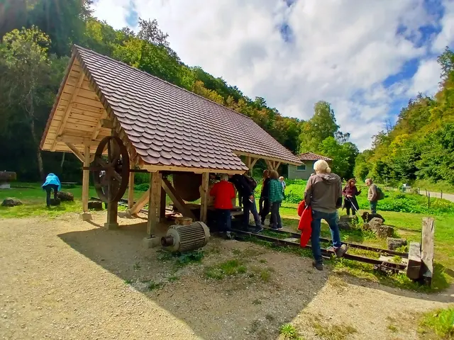 Eine historische Tuffstein-Sägemaschine.
 | Foto: sigischlottke 