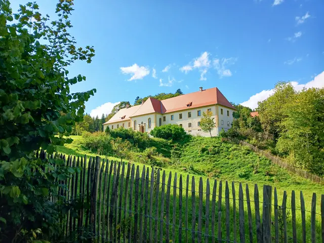 Nun wandern wir zunächst auf gleicher Strecke bis zum Schloss Ehrenfels zurück.  Dort nehmen wir einen anderen Weg und sehen das Schloss nun aus einer anderen Perspektive.  Es liegt wunderschön auf einem Hügel inmitten der herrlichen Natur.   | Foto: sigischlottke