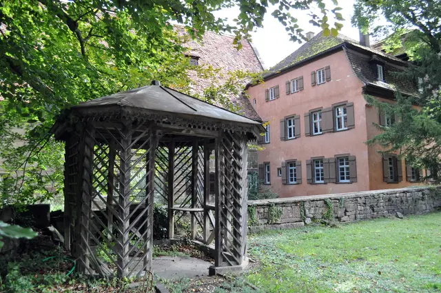 Dieser schöne alte Pavillon steht noch außerhalb der Klostermauern. | Foto: Daniela Somers