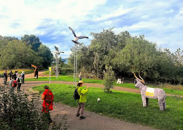 Ankunft auf dem Skulpturenweg des Korber Kopfes. | Foto: Isolde Reitz