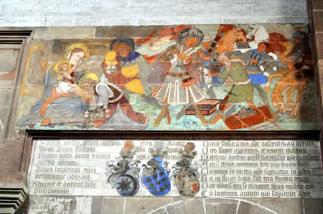 An der Wand gegenüber wird die Anbetung des Christuskinds durch die drei Weisen aus dem Morgenland dargestellt.

 | Foto: Daniela Somers