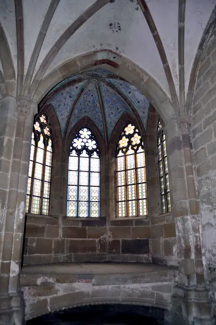 Im Kapitelsaal kann man auch dieses wunderschöne Gewölbe sehen. Es gehört zur "Johanneskapelle" im Kapitelsaal und ist ein polygonaler Erker. Im nächsten Bild zeige ich ihn von außen. | Foto: Daniela Somers