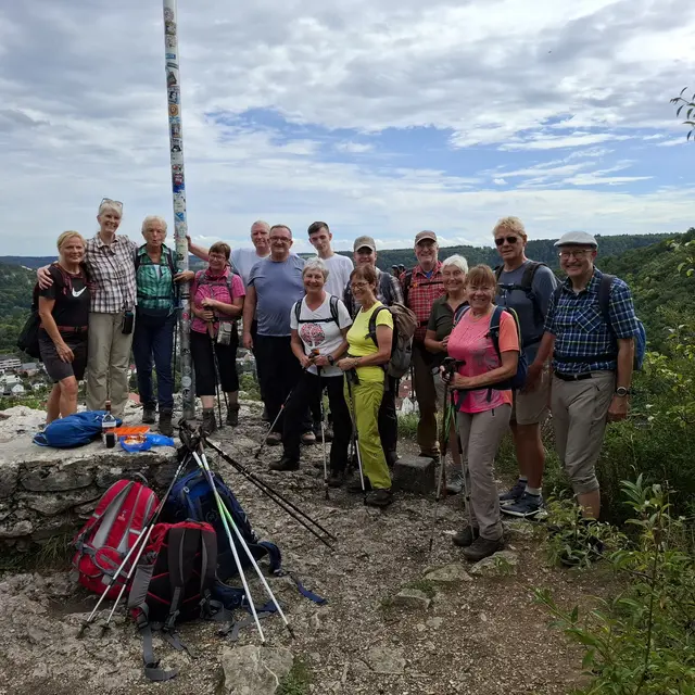 Gruppenfoto auf dem Blaustein | Foto: J. Betz