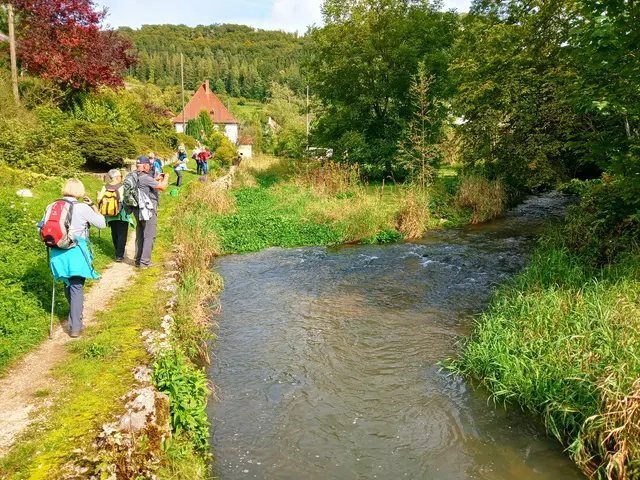 Ein schmales Wegle schlängelt sich die Gruppe entlang.   | Foto: sigischlottke