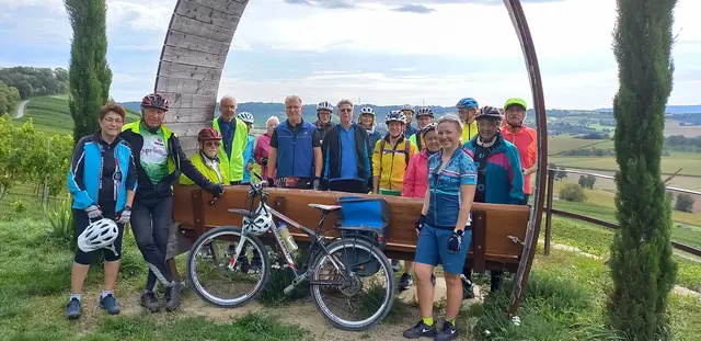 Die Teilnehmenden der Abschlusstour in den Weinbergen bei Kleingartach. | Foto: Claudia Bressler