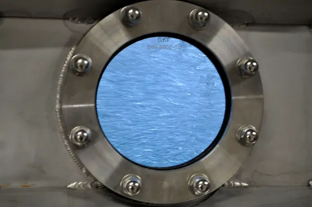 Hier kann man in den Rohwasserspeicher schauen. | Foto: Daniela Somers