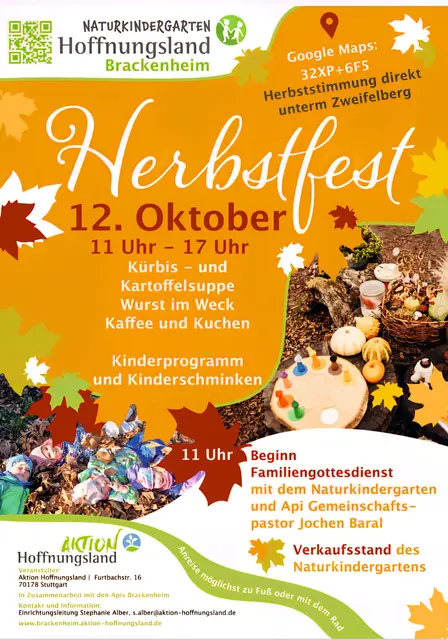 Herzliche Einladung zum großen Herbstfest des Naturkindergartens Hoffnungsland am Sonntag, 12. Oktober 2025. | Foto: Naturkindergarten Hoffnungsland