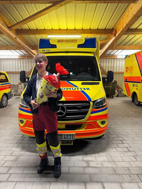 Fabian Beck, ASB-Rettungssanitäter in Kirchensall, beginnt demnächst seine Ausbildung zum Notfallsanitäter. | Foto: ASB Region Heilbronn-Franken