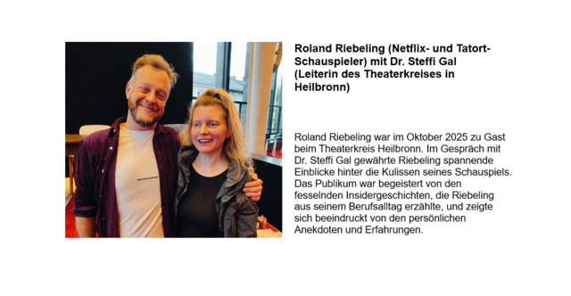Foto: Theaterkreis (Roland Riebeling und Dr. Steffi Gal)