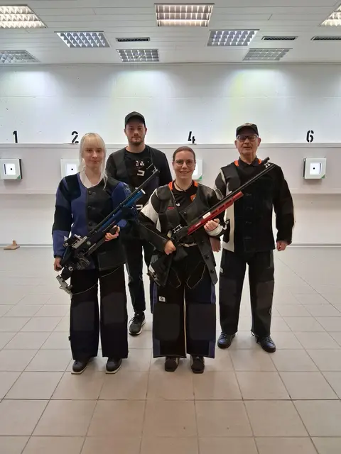 Vier Schützen des Teams v.l.n.r.: Luise Kübler, Thomas Holzwarth, Rebecca Nier und Erwin Koydl. | Foto: Schützengilde Neckarsulm e.V.