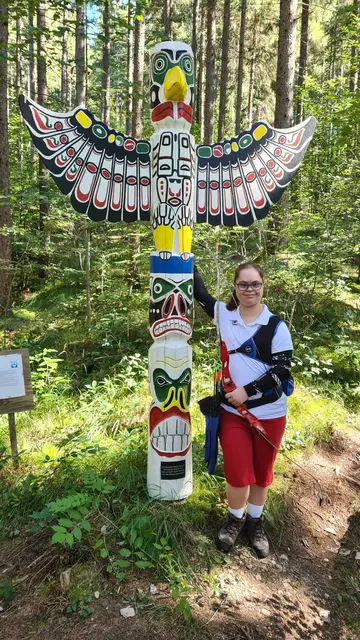 Julia im Wald beim Parcours. | Foto: Schützengilde Neckarsulm e.V.