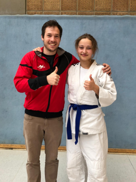 Trainer Hannes Weil (links) und Judoka Lüba Gerlach (rechts) | Foto: Budo-Club Hikari e.V.