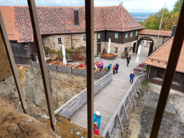 So blickten die ehemaligen Burgbewohner auf Besucher in ihrem Burghof, früher mit Zugbrücke. | Foto: Foto privat