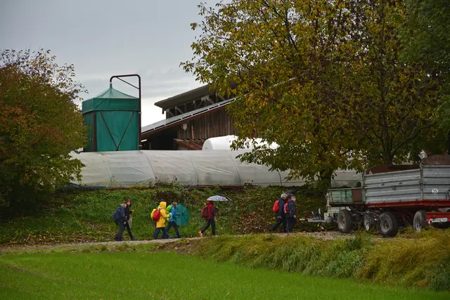 Der große Aussiedlerhof in Lehrensteinsfeld ist erreicht. | Foto: Michael Harmsen